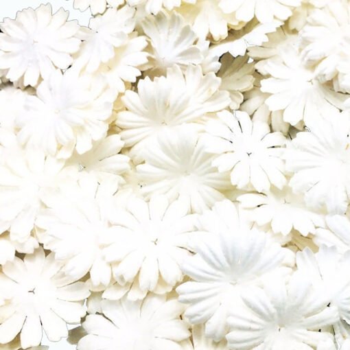 Flores de Papel Mulberry Daisy Brancas