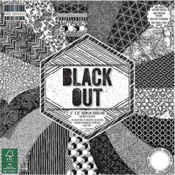 First Edition Papel de Scrapbooking Black Out 30x30cm