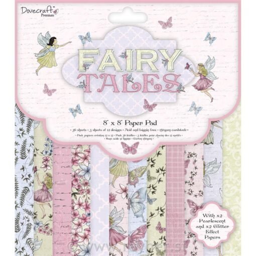 Dovecraft Papel de Scrapbooking Fairy Tales 20x20cm