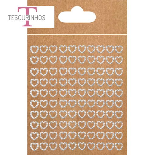 Corações Brancos 10mm – 100 pcs