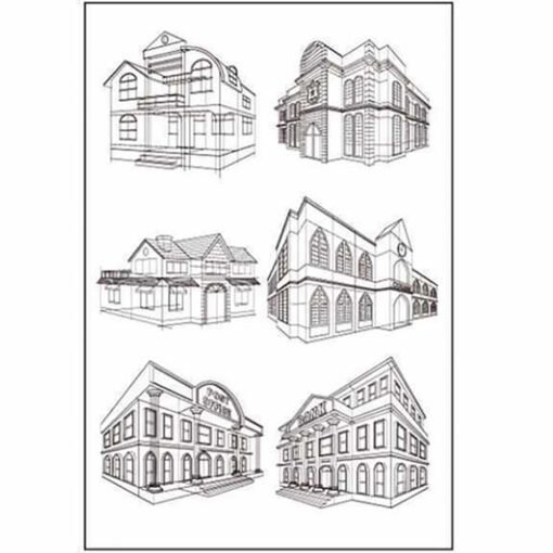 Conjunto de Carimbos Buildings