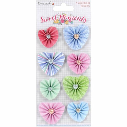 Dovecraft Rosetas Coração Adesivas Sweet Moments