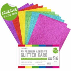 Dovecraft Cartolinas Glitter Adesivas A5 Rainbow Bright