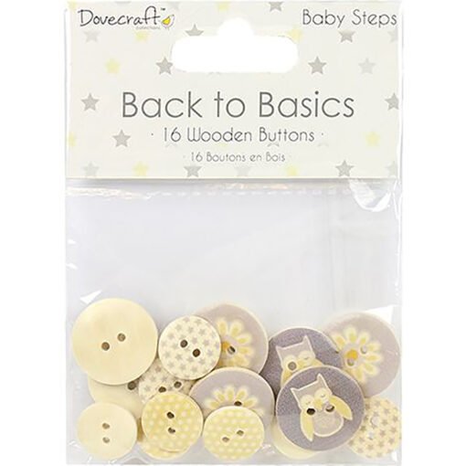 Dovecraft Botões de Madeira Baby Steps