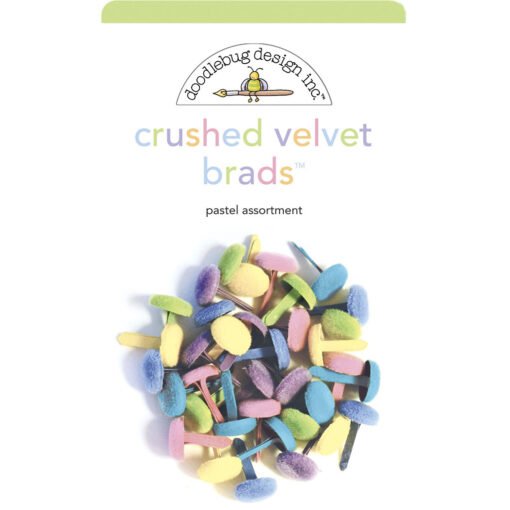 Brads de Veludo Achatadas em Cores Pastel