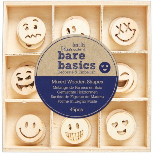 Papermania Figuras de Madeira Smiley Faces