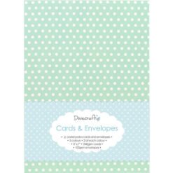 Dovecraft 8 Cartões & Envelopes Pastel Polka