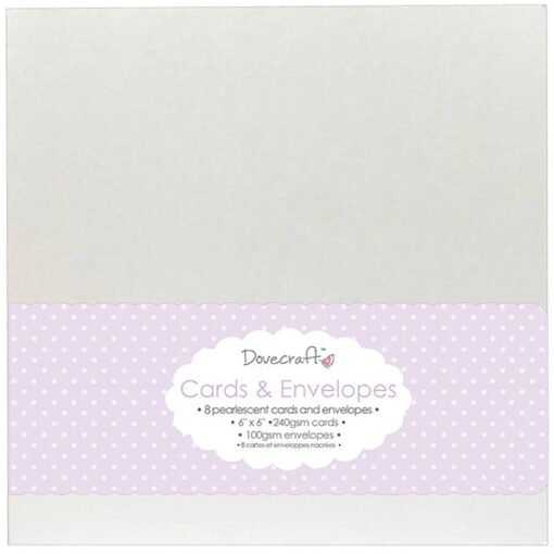 Dovecraft 8 Cartões & Envelopes Perolado