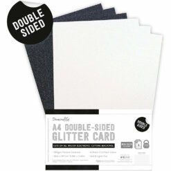 Dovecraft Cartolinas Glitter A4 Dupla Face Black & White