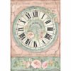 Stamperia Papel Arroz A4 House of Roses - Clock