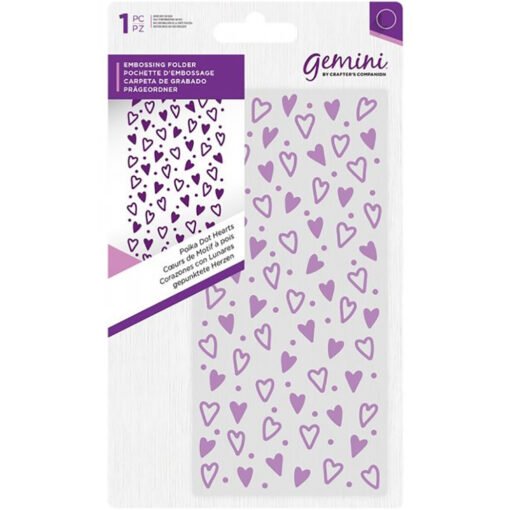 Gemini Placa de Embossing Polka Dot Hearts