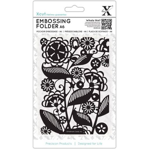 Xcut Placa de Embossing Folk Florals