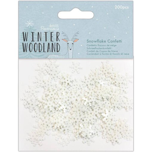 Papermania Confetis Snowflake Winter Woodland