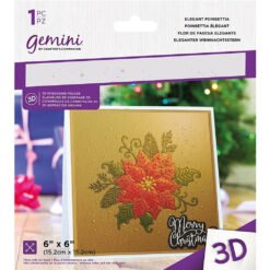 Gemini Placa de Embossing Elegant Poinsettia 3D