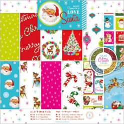 Papermania Papel de Scrapbooking Love Santa 15x15cm