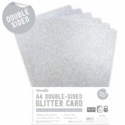 Dovecraft Cartolinas Glitter A4 Dupla Face Prata