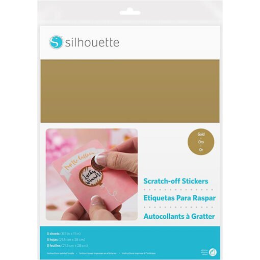 Silhouette Papel Adesivo para Raspar Ouro