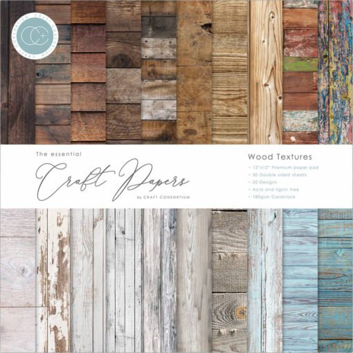 Craft Consortium Papel de Scrapbooking Wood Textures 30x30cm