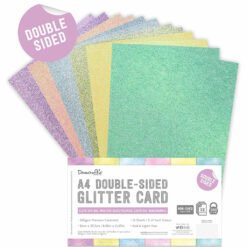 Dovecraft Cartolinas Glitter A4 Dupla Face Rainbow Pastels