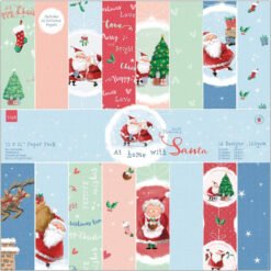 Papermania Papel de Scrapbooking At Home With Santa 30x30cm