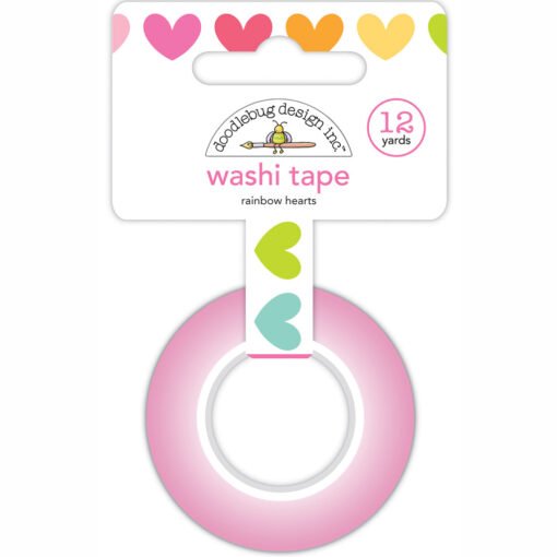 Doodlebug Design Washi Tape Rainbow Hearts