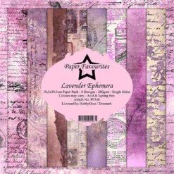 Paper Favourites Papel de Scrapbooking Lavender Ephemera 30x30cm