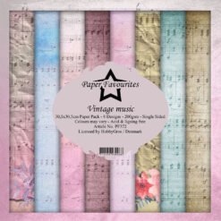 Paper Favourites Papel de Scrapbooking Vintage Music 30x30cm