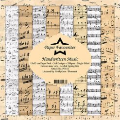 Paper Favourites Papel de Scrapbooking Handwritten Music 15x15cm