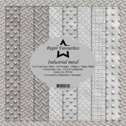 Paper Favourites Papel de Scrapbooking Industrial Metal 15x15cm