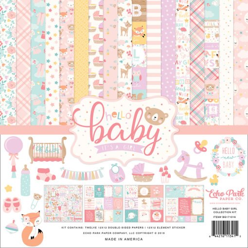 Echo Park Kit de Coleção Hello Baby Girl 30x30cm