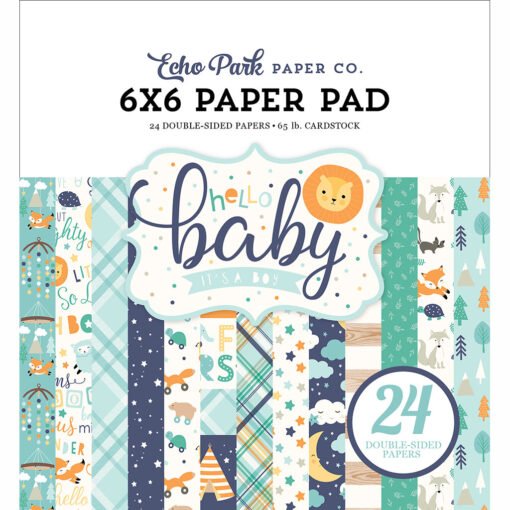 Echo Park Papel de Scrapbooking Hello Baby Boy 15x15cm