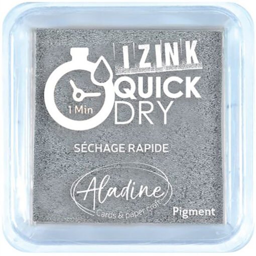 Aladine Izink Almofada de Tinta Secagem Rápida Metal Prata