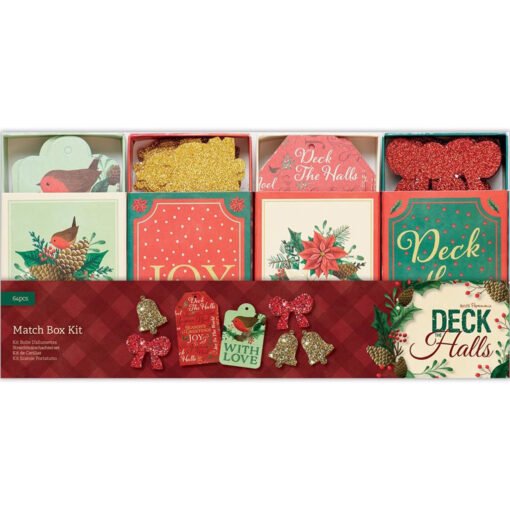 Papermania Kit Caixas de Fósforos Deck The Halls