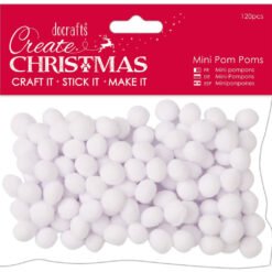 Papermania Create Christmas Mini Pompons Branco