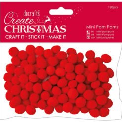 Papermania Create Christmas Mini Pompons Vermelho