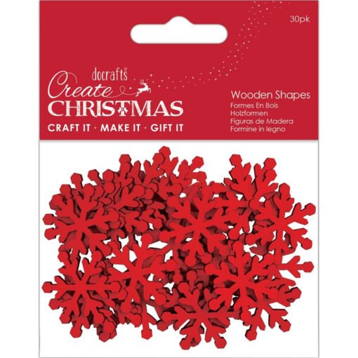 Papermania Create Christmas Mini Flocos de Neve Vermelhos