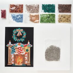 Simply Make Lantejoulas Art Kit Christmas Fireplace