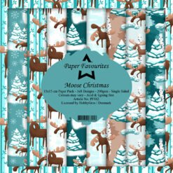 Paper Favourites Papel de Scrapbooking Moose Christmas 15x15cm