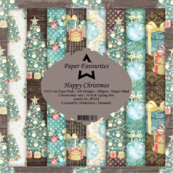 Paper Favourites Papel de Scrapbooking Happy Christmas 15x15cm