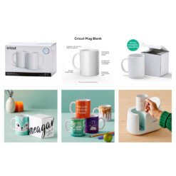 Cricut 2 Canecas de Cerâmica Brancas 440ml