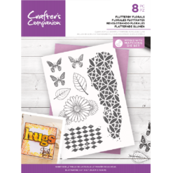 Crafter's Companion Carimbos Flutterby Florals