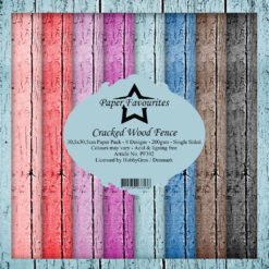 Paper Favourites Papel de Scrapbooking Cracked Wood Fence 30x30cm