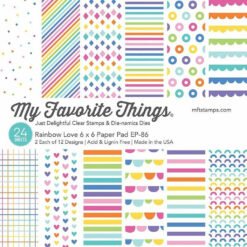 My Favorite Things Papel de Scrapbooking Rainbow Love 15x15cm