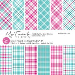 My Favorite Things Papel de Scrapbooking Sweet Plaid 15x15cm