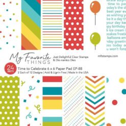 My Favorite Things Papel de Scrapbooking Time to Celebrate 15x15cm