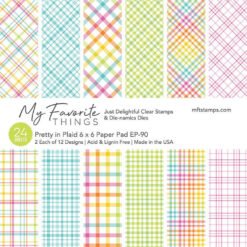 My Favorite Things Papel de Scrapbooking Pretty in Plaid 15x15cm