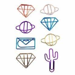 Clips Decorativos em Metal Brilhante – 8 pcs