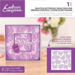 Crafter's Companion Stencil Beautiful Butterflies Background