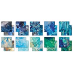 Craft Consortium Papel de Scrapbooking Ink Drops Ocean