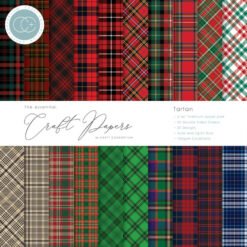 Craft Consortium Papel de Scrapbooking Tartan 15x15cm